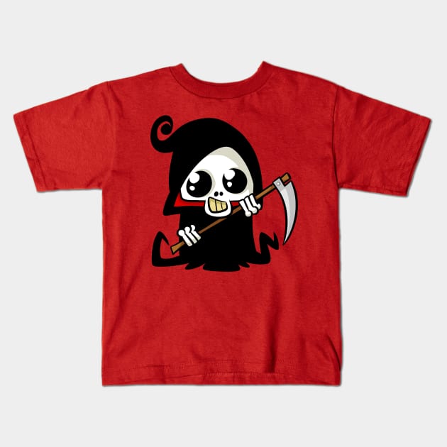 Cute Reaper Kids T-Shirt by binarygod